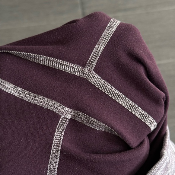 Lululemon Align Crop 21" Mini Space Dye Herringbone Jacquard Black Cherry 6 - Picture 13 of 15